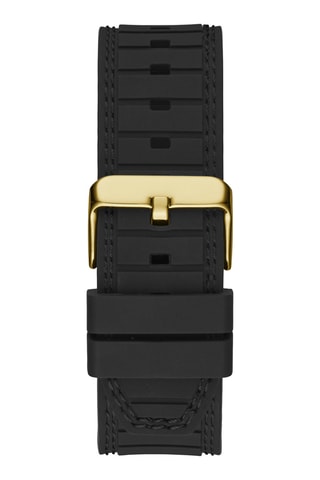 Montre à quartz en silicone - Noir et doré