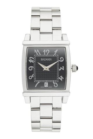 Montre à quartz en acier Balmain Maestria - Argenté et noir