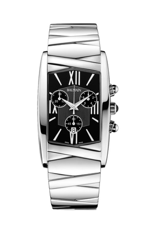 Montre à quartz en acier Velvet Chrono Lady - Chronographe - Argenté et noir