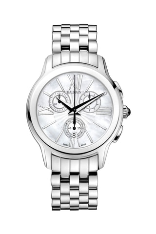 Montre à quartz en acier et nacre Miss Balmain Dream Chrono Lady - Chronographe