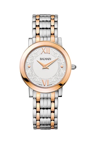 Montre à quartz en acier inoxydable Elegance Chic - Argenté et doré rose