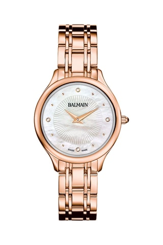 Montre à quartz en acier inoxydable Balmain Classica - Argenté et doré rose
