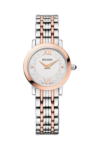 Montre à quartz en acier inoxydable Balmainia - Argenté et doré rose