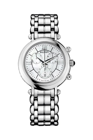 Montre à quartz en acier inoxydable Jolie Madame - Chronographe - Argenté