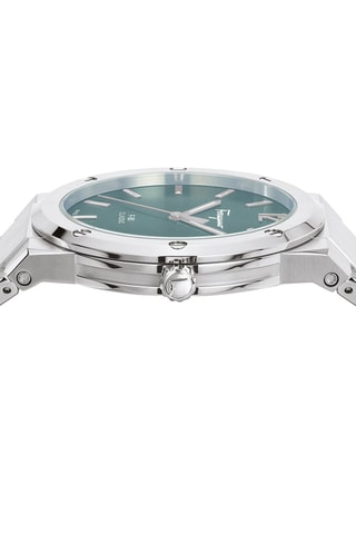 Montre à quartz en acier - Argenté et vert
