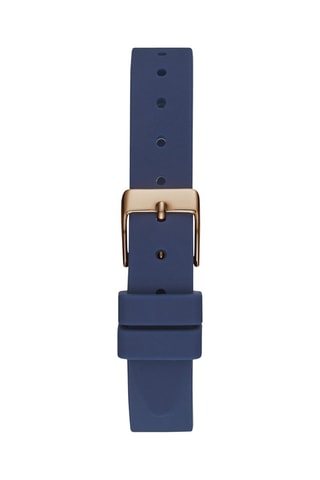 Montre à quartz en silicone - Bleu et doré rose