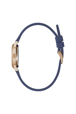 Montre à quartz en silicone - Bleu et doré rose