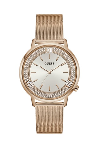 Montre à quartz en acier - Doré rose