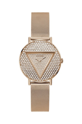 Montre à quartz en acier - Doré rose