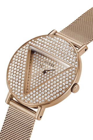 Montre à quartz en acier - Doré rose
