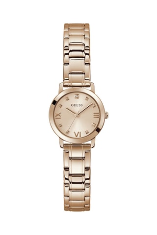 Montre à quartz en acier et diamant