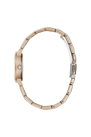 Montre à quartz en acier et diamant