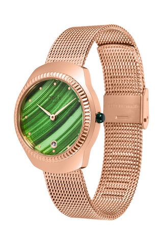 Montre à quartz en acier Aphrodite Doré rose et vert
