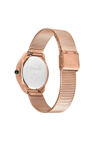 Montre à quartz en acier Aphrodite Doré rose et vert