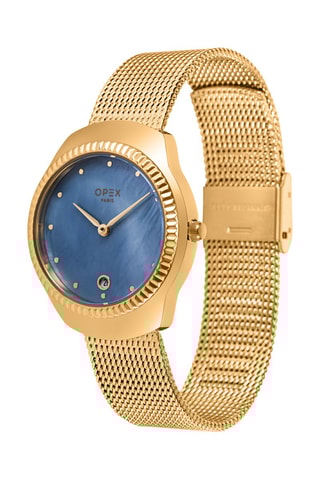 Relógio de quartzo em aço Aphrodite Dourado e azul