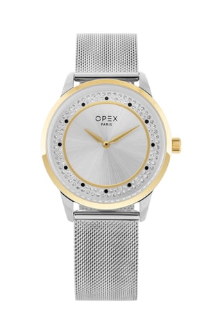 Montre à quartz en acier Iris Argenté et doré