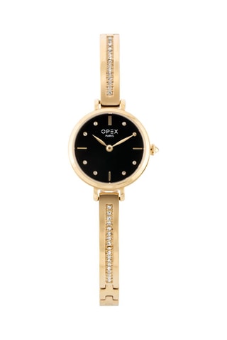 Relógio de quartzo em aço Héra Dourado e preto