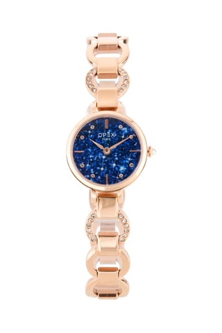 Montre à quartz en acier Héra Doré rose et bleu