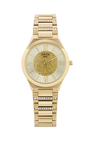 Montre à quartz en acier Adamas Doré