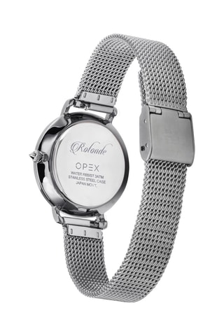 Montre à quartz en acier Rotonde Argenté et doré rose