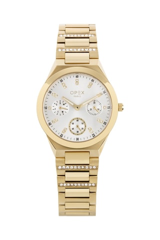 Montre à quartz en acier Vena Amoris - Doré et blanc
