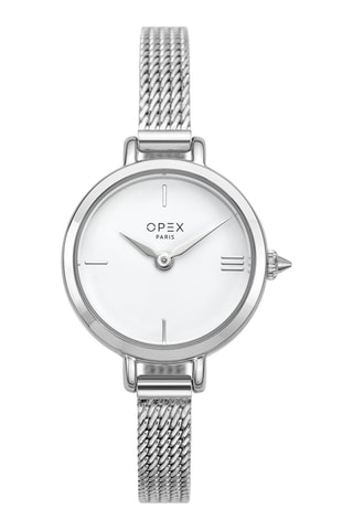 Montre à quartz en acier - Argenté et blanc