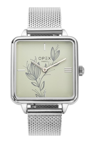 Montre à quartz en acier - argenté et vert