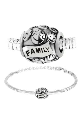 Pulseira e conta Prateado