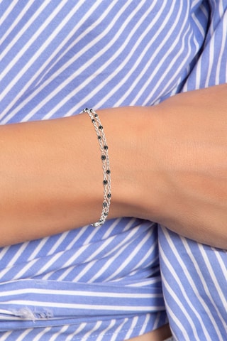 Pulseira Prateado e preto
