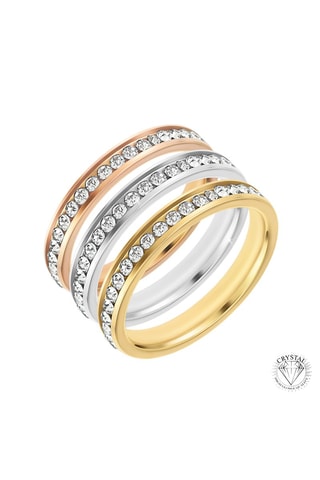 3 anéis Prateado, dourado, e dourado-rosa