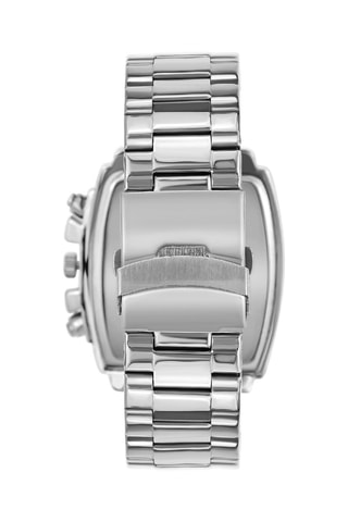 Montre à quartz en acier - Chronographe - Argenté