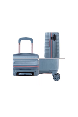 Set de 3 valises Perle - Bleu - 55/66/76 cm