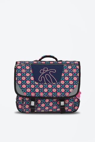 Cartable Tijeras - Bleu marine et rose