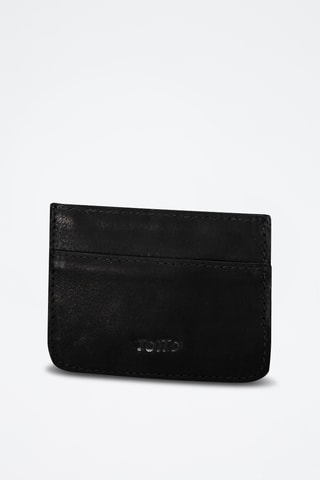 Porte-cartes en cuir Komoe - Noir