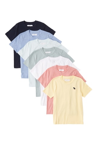 7 t-shirts - Branco e amarelo