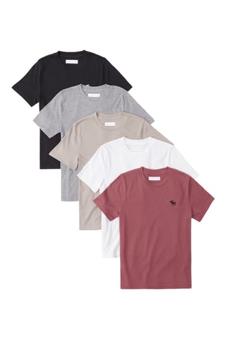 5 t-shirts - Preto e branco