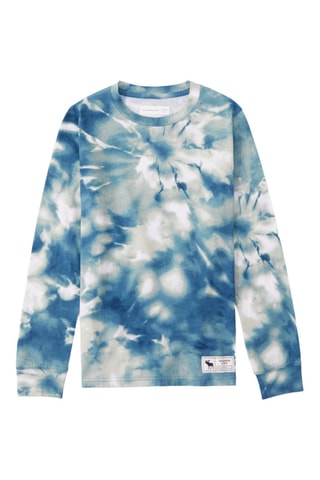 T-shirt dip and dye - Azul-celeste e branco