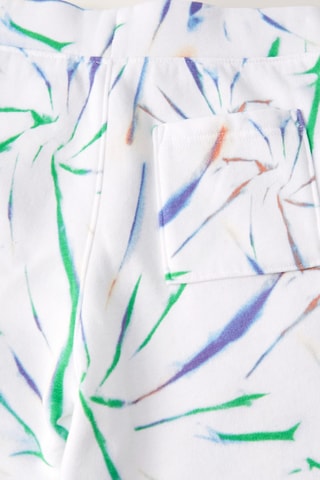 Calções tie and dye - Branco e verde