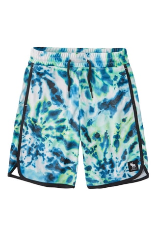 Calções tie and dye - Turquesa e branco
