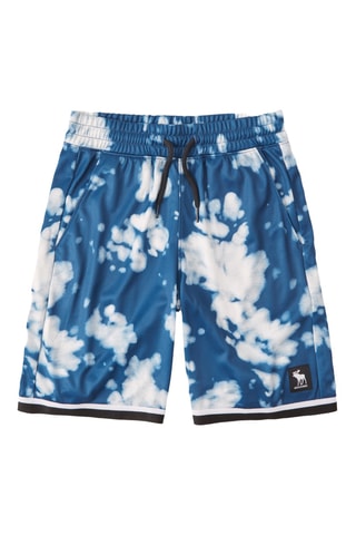 Calções tie and dye - Azul-petróleo