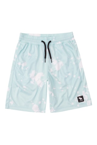 Calções tie and dye - Azul-celeste e branco