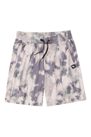 Calções tie and dye - Cru e cinzento