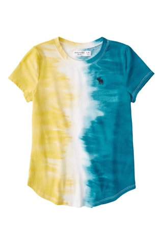 T-shirt tie and dye - Amarelo e turquesa