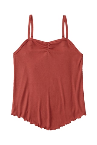 Camisola de alças - Vermelho-tijolo
