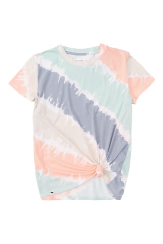 T-shirt tie and dye - Salmão e verde-água