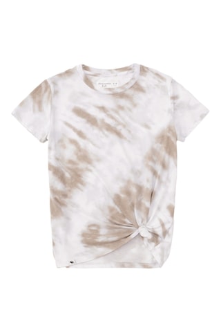 T-shirt tie and dye - Castanho e azul-celeste