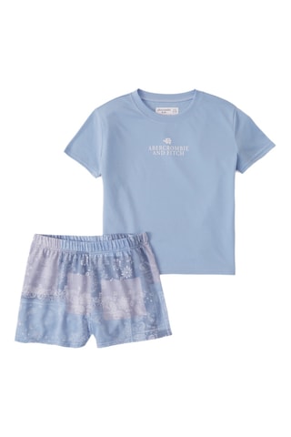 Pijama - Azul-celeste e cinzento