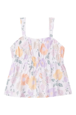 Camisola de alças - Branco e malva