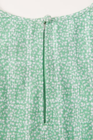 Camisola de alças - Verde-claro e branco