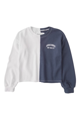Sweat - Branco e azul-marinho